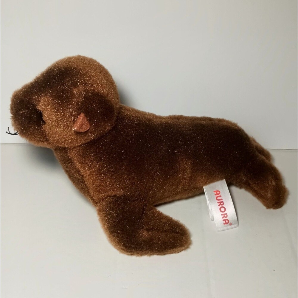 Aurora World 8” Seal Plush Brown Stuffed Animal Toy  🌊